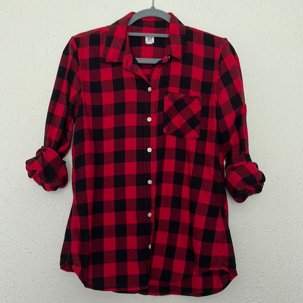 ❗️ SOLD ❗️GAP Plaid “Flannel” Button Up